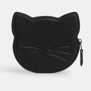 Coach Black Cat Leather Coin Pouch